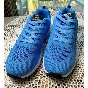 Ladies Sky-line Blue Fashion Sneakers Size 9 Medium Lightweight Running sku 636